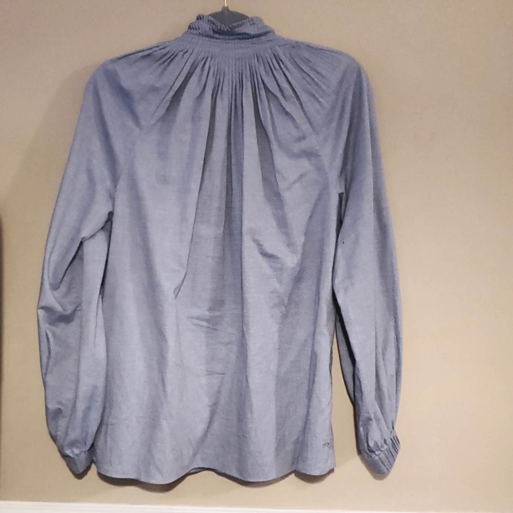 Tibi Chambray Twill Edwardian Top Size 0 - image 6